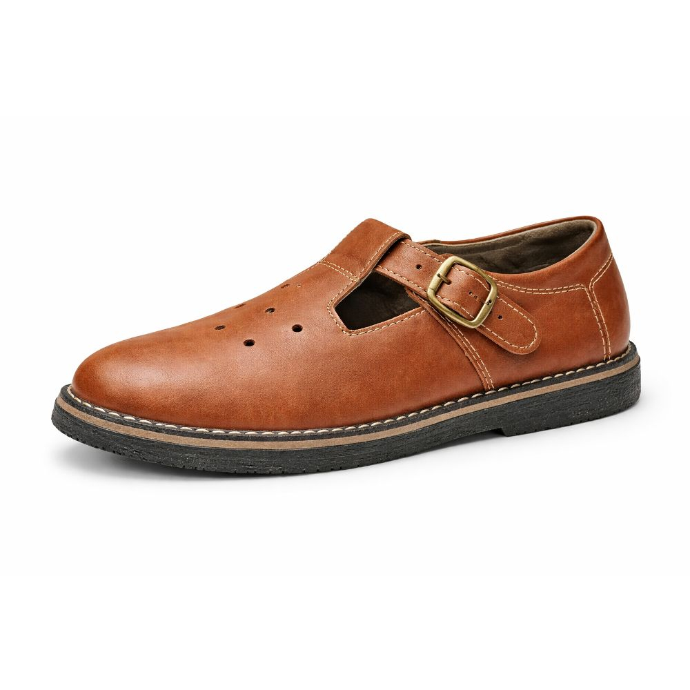 Classic Brown Closed Toe Clog Sandals with Adjustable Strap